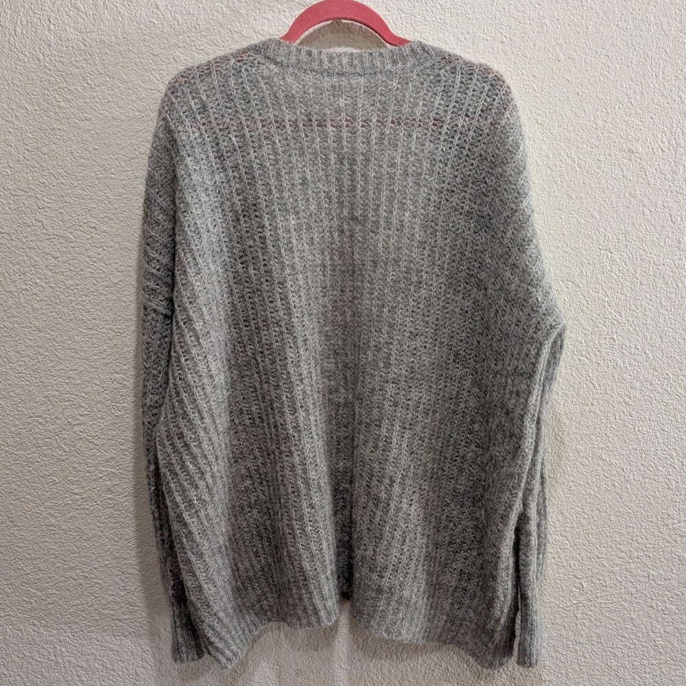 Free People Womens XS Weekend Getaway Gray Alpaca Oversized Cardigan Pockets - Picture 6 of 9